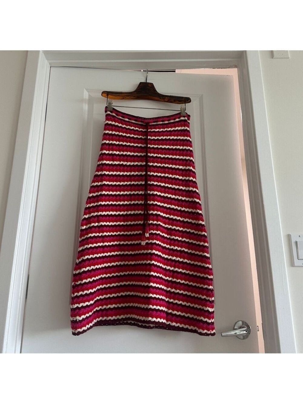 Farm Rio Colorful Stripes Crochet Skirt - Picture 6 of 8